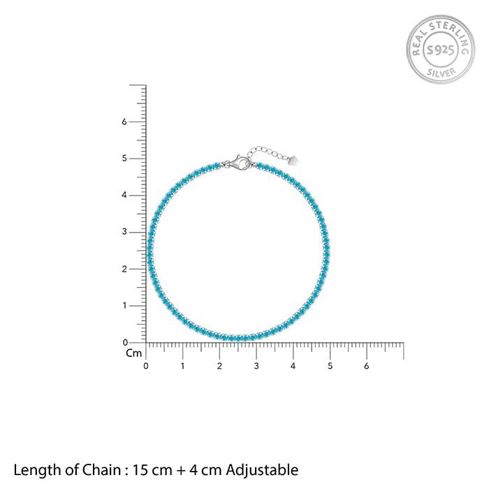 Giva 925 Silver Celebrate In Blue Bracelet Adjustable : BR0872