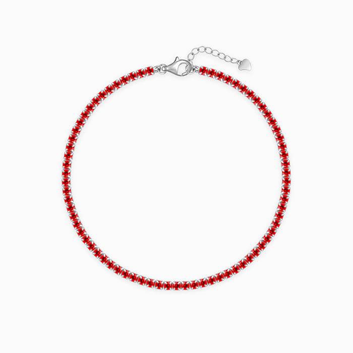 Giva 925 Silver Celebrate In Red Bracelet Adjustable : BR0873