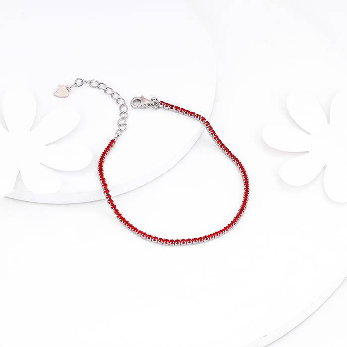 Giva 925 Silver Celebrate In Red Bracelet Adjustable : BR0873