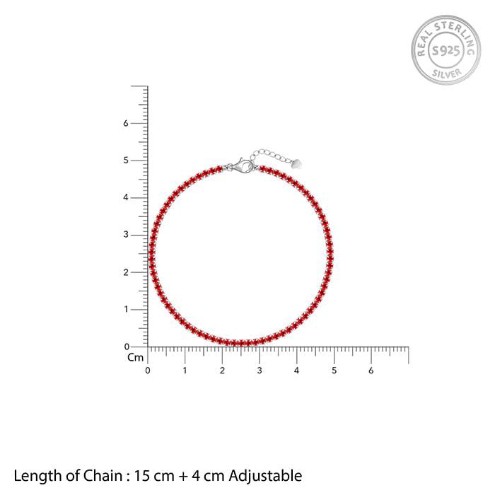 Giva 925 Silver Celebrate In Red Bracelet Adjustable : BR0873