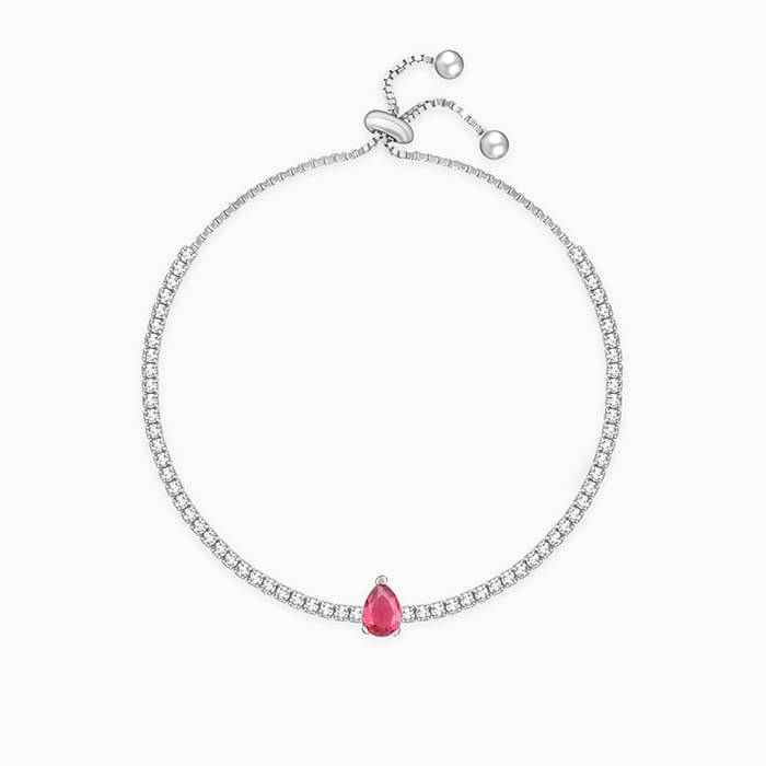 Giva 925 Silver Joy Of Red Bracelet Adjustable : BR0875