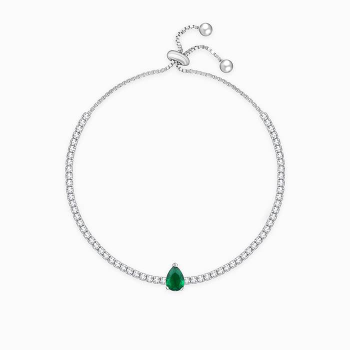 Giva 925 Silver Joy Of Green Bracelet Adjustable : BR0876
