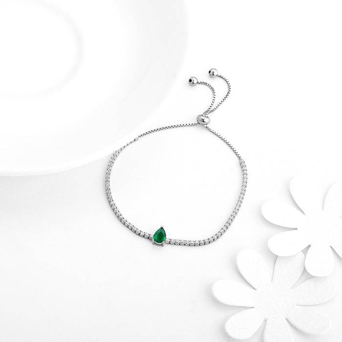 Giva 925 Silver Joy Of Green Bracelet Adjustable : BR0876