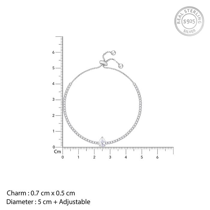Giva 925 Silver Joy Of White Bracelet Adjustable : BR0877