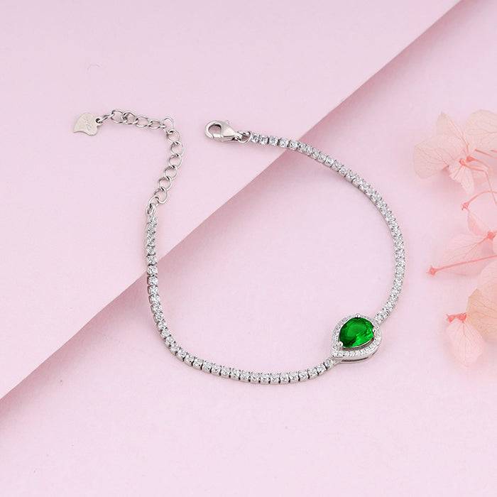 Giva 925 Silver Bliss Of Green Bracelet Adjustable : BR0883