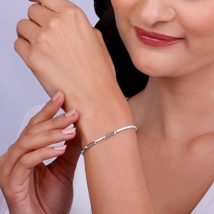 Giva 925 Sterling Silver Links Of Joy Bracelet, Adjustable | Gifts For Women And Girls | W : BR0890