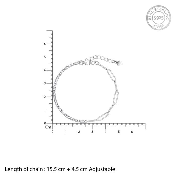 Giva 925 Sterling Silver Links Of Joy Bracelet, Adjustable | Gifts For Women And Girls | W : BR0890