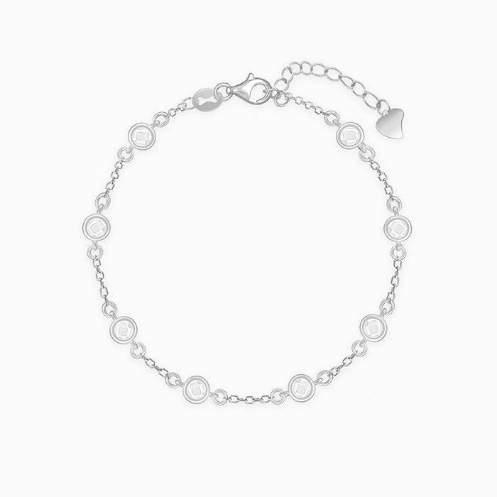 Giva 925 Sterling Silver Connected By Circles Bracelet, Adjustable | Gifts For Women And G : BR0895