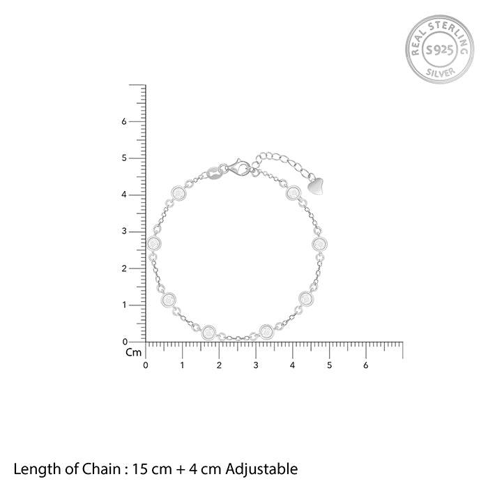 Giva 925 Sterling Silver Connected By Circles Bracelet, Adjustable | Gifts For Women And G : BR0895