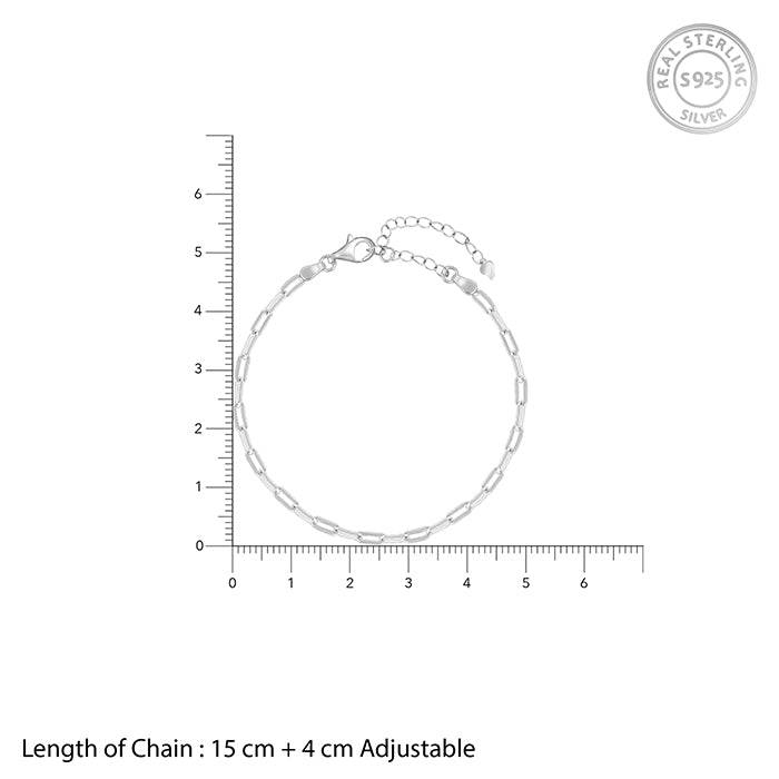 Giva 925 Silver Interlinked Chain Bracelet Adjustable : BR0899