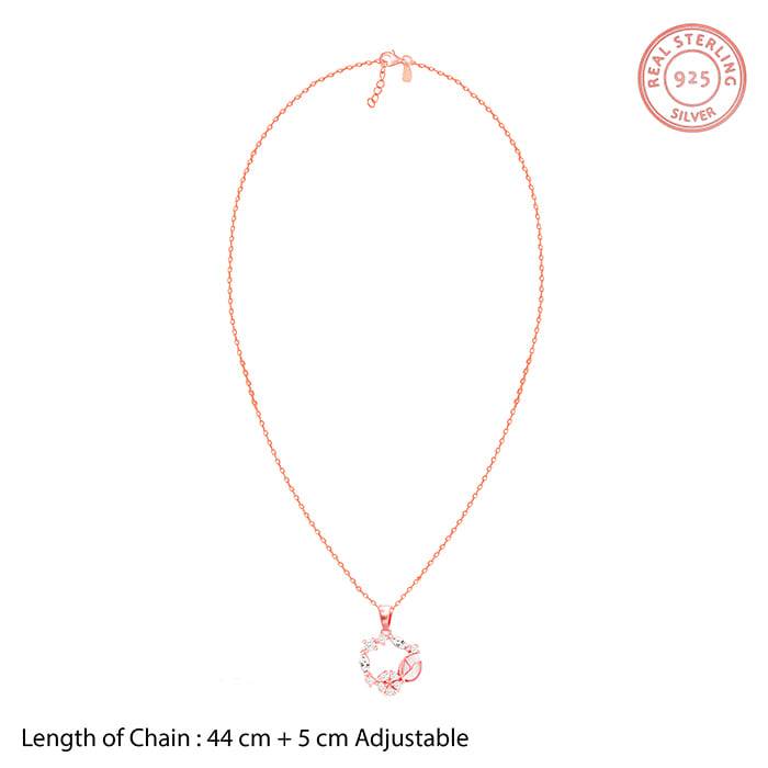 Giva 925 Sterling Silver Rose Gold Drop Wreath Set| Gifts For Women And Girls | With Certi : BR0917PD0434