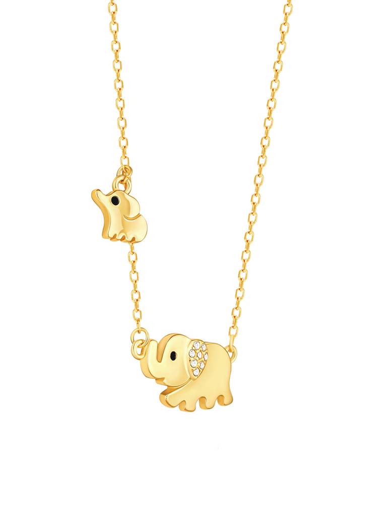 925 Silver Golden Elephant Charm Set Of Three For Women And Girls : BR0925ER02528PD0221