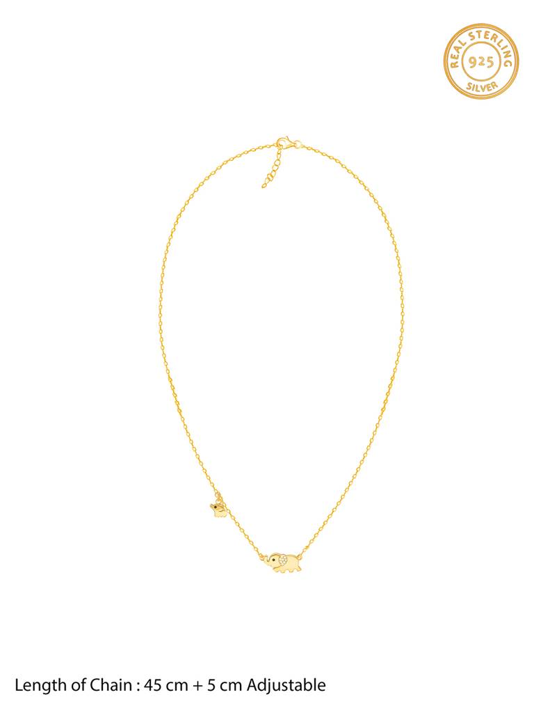 925 Silver Golden Elephant Charm Set Of Three For Women And Girls : BR0925ER02528PD0221