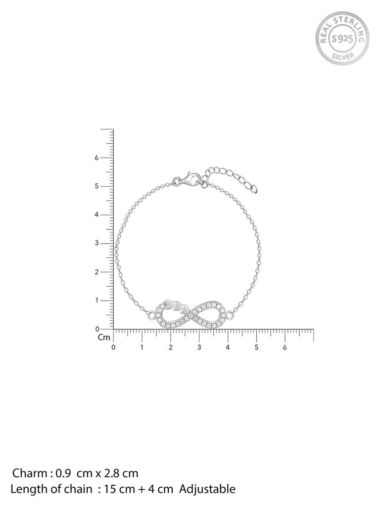925 Silver Infinity Heart Set Of Four For Women And Girls : BR0926R01614PD061ER02532