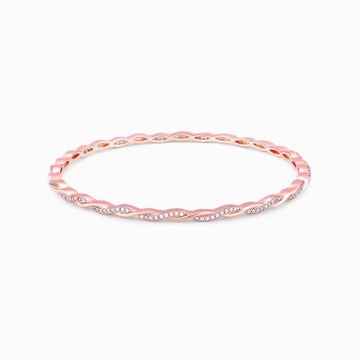 Giva 925 Silver Rose Gold Classic Twister Bangle : BR0929