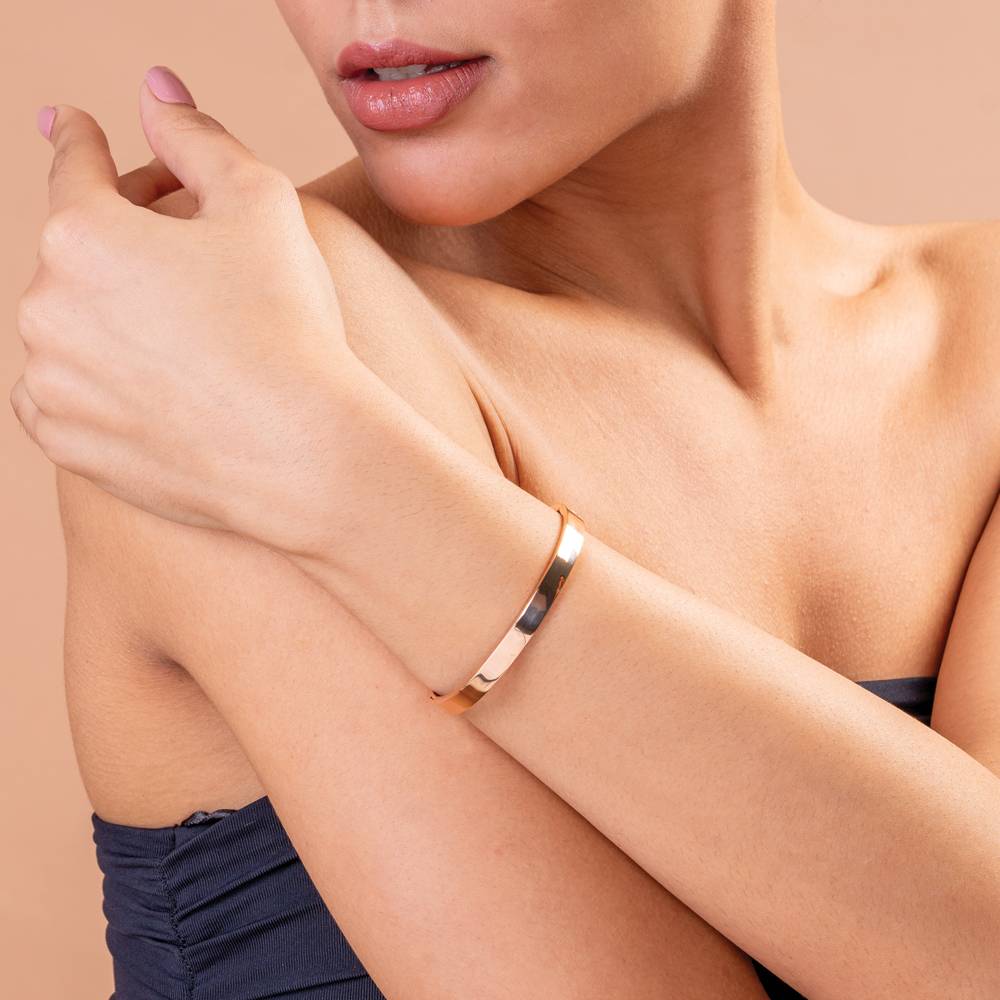Plain Stackable Bangle Bracelet | 6Mm : BR094-G