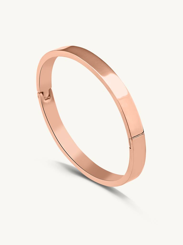 Rose Gold Rose Gold-Plated Bangle-Style Bracelet : BR094-RG