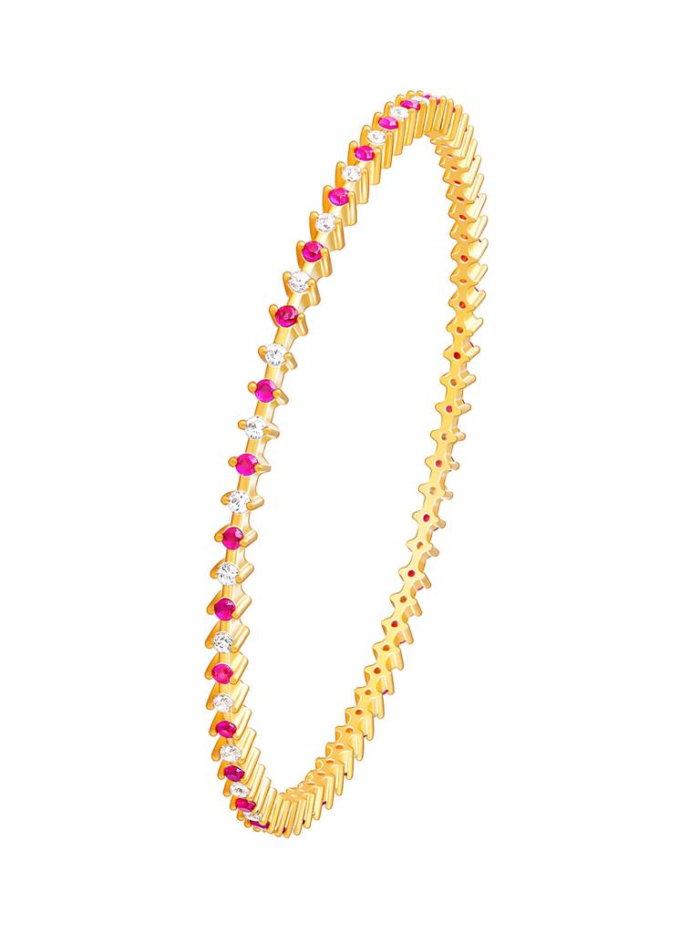 Giva 925 Sterling Silver Golden Cherry Blossom Celebration Bangle