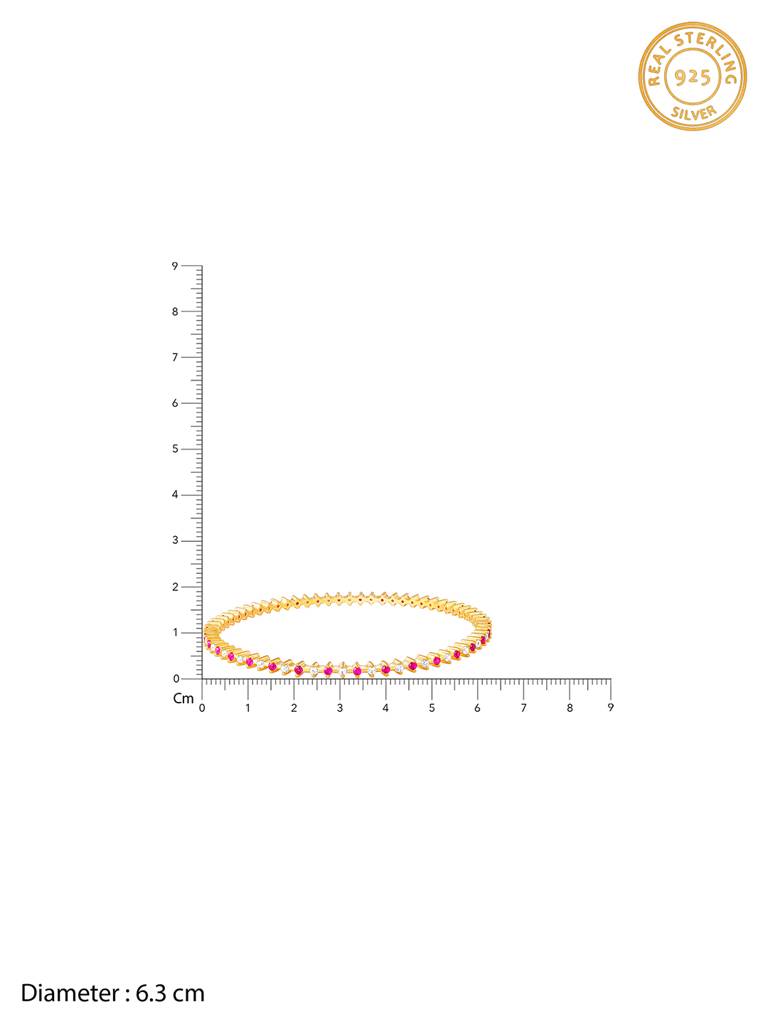 Giva 925 Sterling Silver Golden Cherry Blossom Celebration Bangle