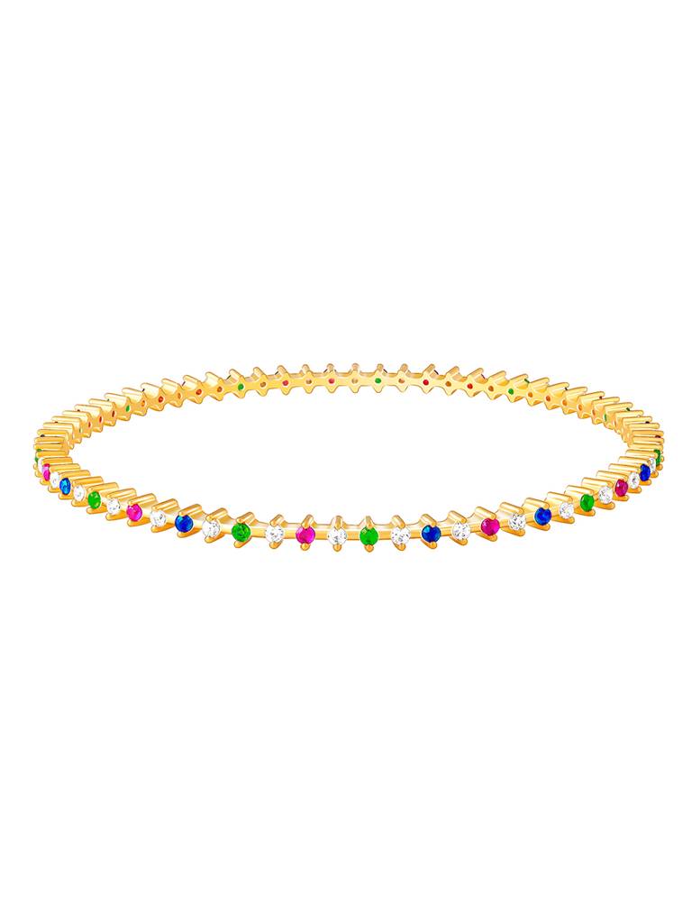 Giva 925 Sterling Silver Golden Multicolour Celebration Bangle