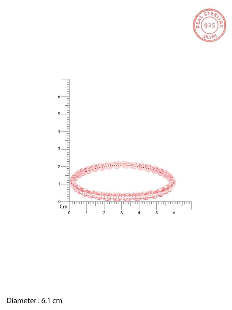 Giva 925 Sterling Silver Rose Gold Gleaming Bangle