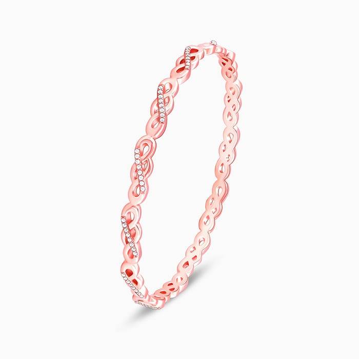 Giva 925 Silver Rose Gold Sparkle In Grace Bangle : BR0958