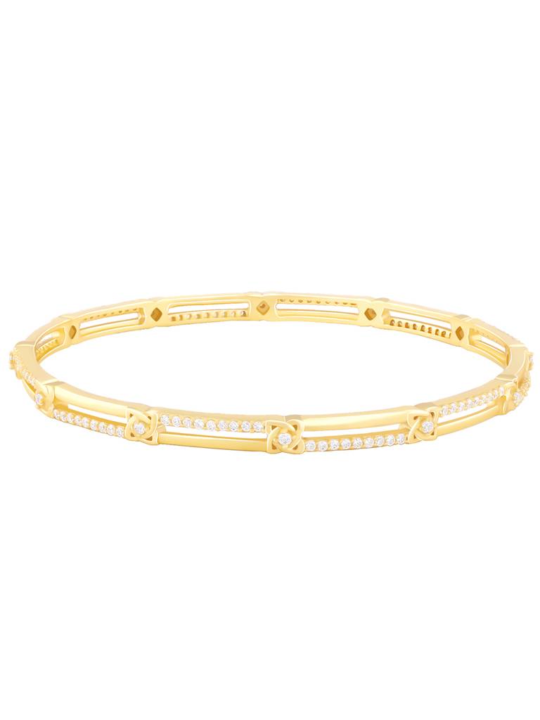 Giva 925 Sterling Silver Golden Dual Line Bangle