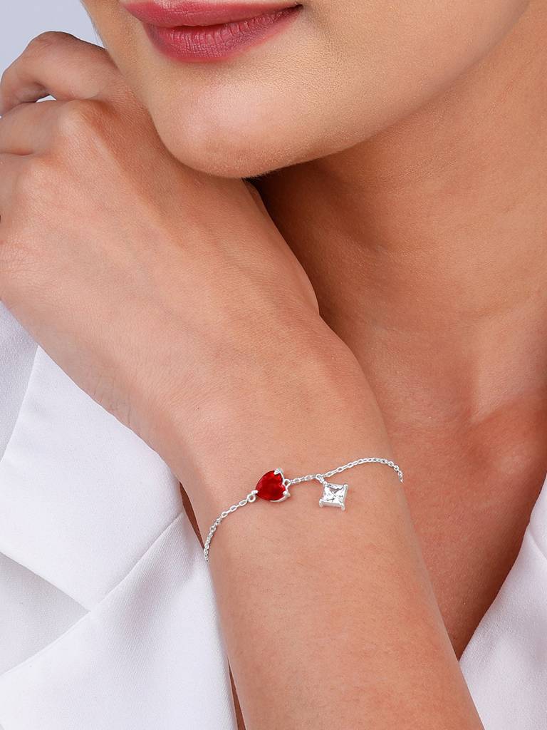 Giva 925 Silver Scarlet Love Bracelet Adjustable : BR0964