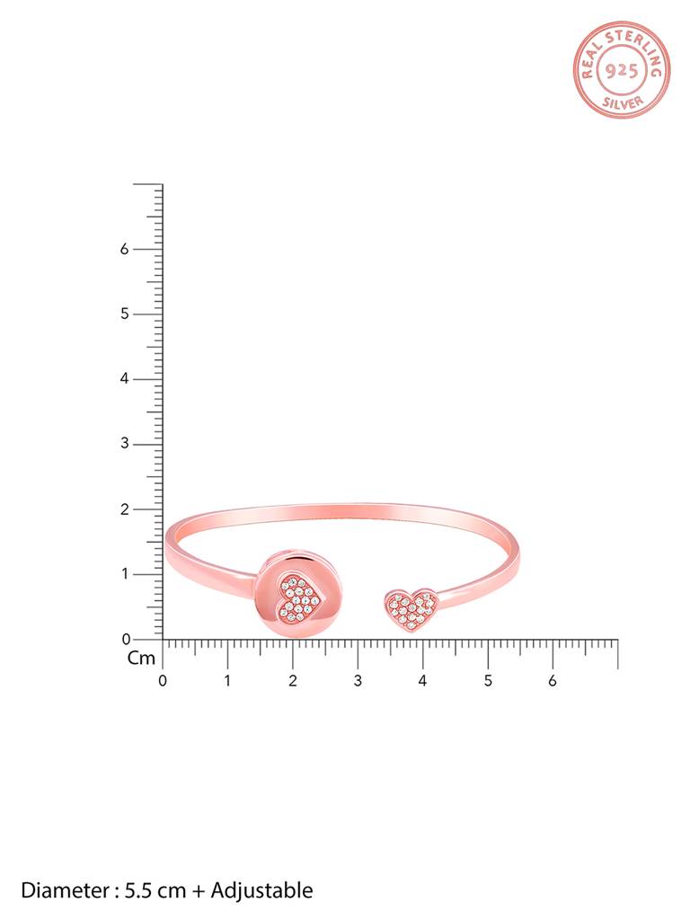 Giva 925 Silver Rose Gold Custom Adjustable I Love You Bracelet : BR0971