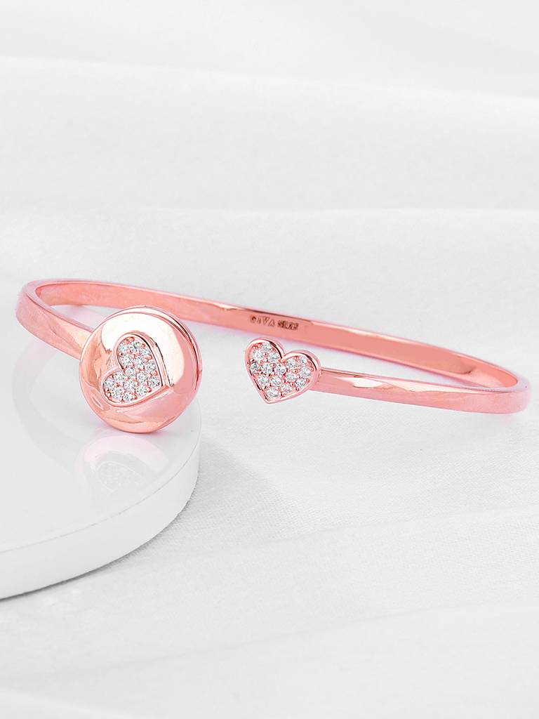 Giva 925 Silver Rose Gold Custom Adjustable I Love You Bracelet : BR0971