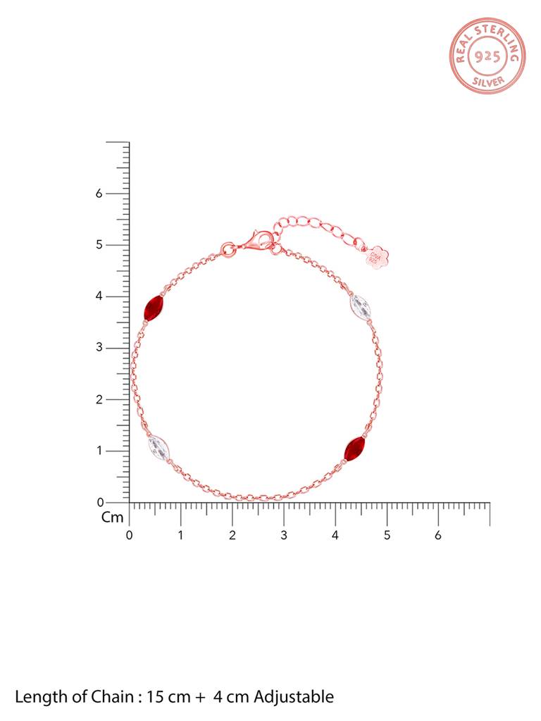 Giva 925 Silver Rose Gold Love'S Eye Bracelet Adjustable : BR0972