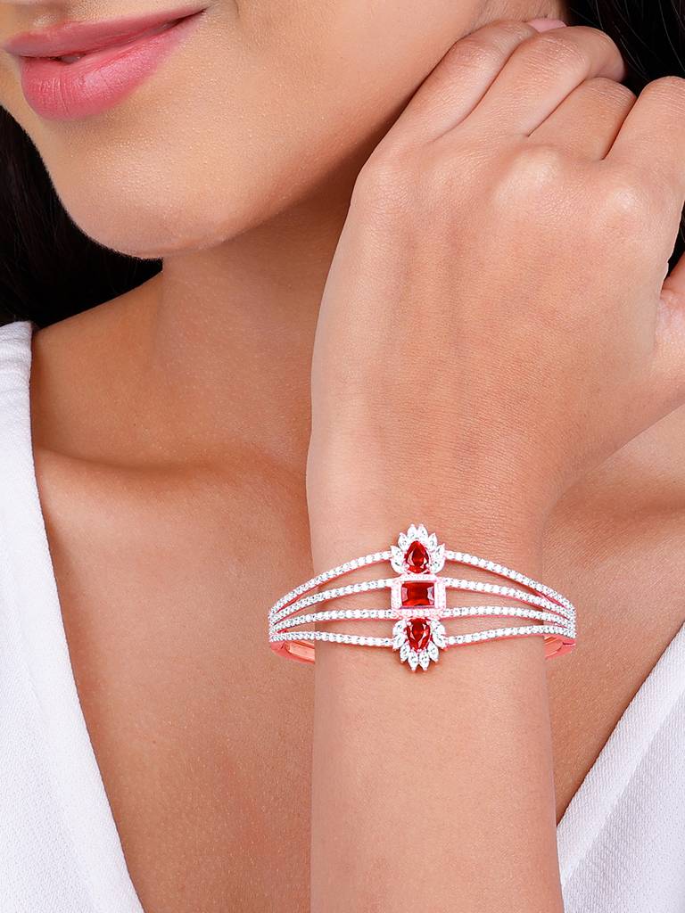 Giva 925 Silver Rose Gold Celebrating Love Bracelet Adjustable : BR0977