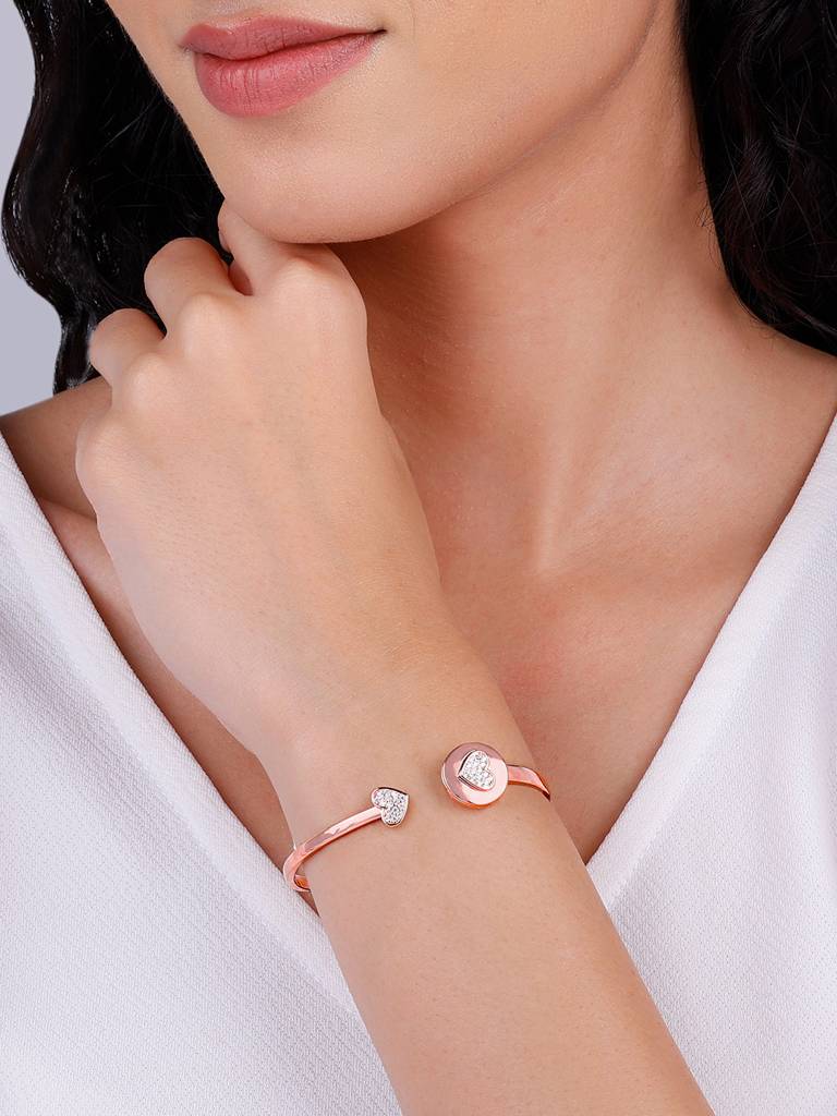 Giva 925 Silver Rose Gold Custom My Love Bracelet Adjustable : BR0982