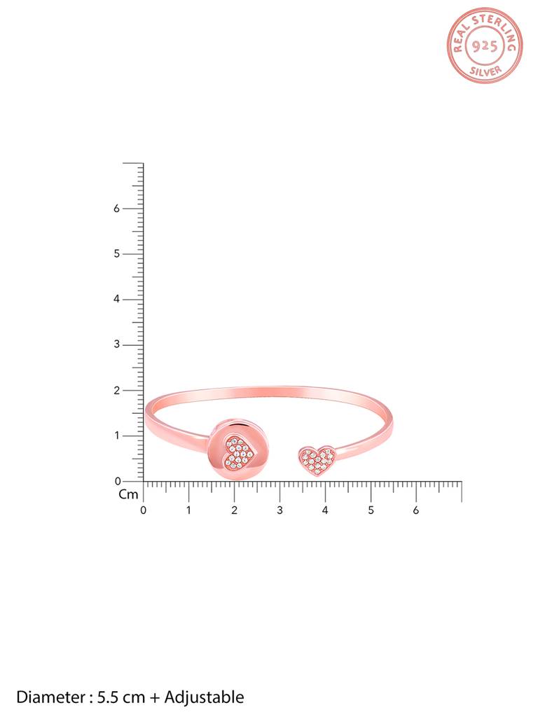 Giva 925 Silver Rose Gold Custom My Love Bracelet Adjustable : BR0982