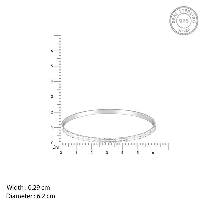 Giva 925 Silver Trails Of Art Bangle Fixed Size : BR0984