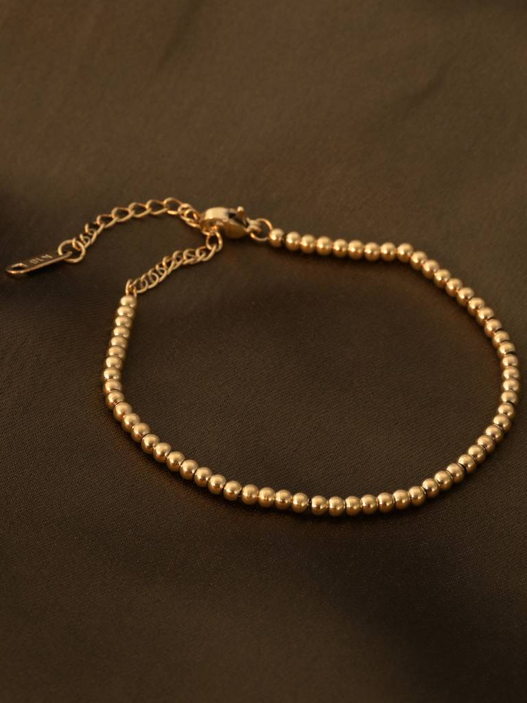 Stainless Steel Beaded Ball Bracelet : BR098