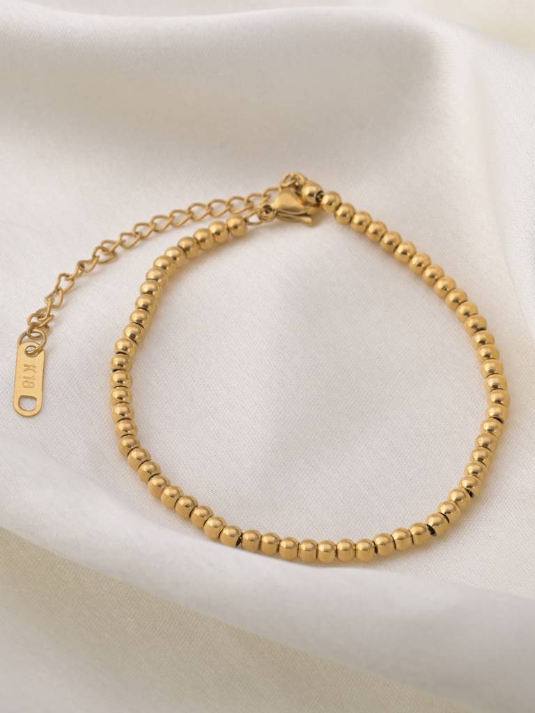 Stainless Steel Beaded Ball Bracelet : BR098