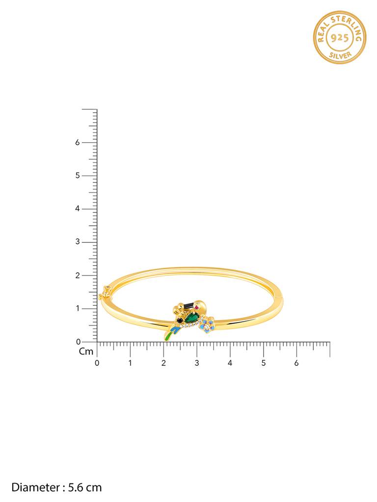 925 Silver Golden Just Bee-Ing Bracelet,One Size For Women : BR0991