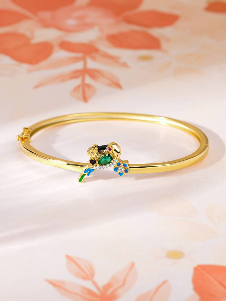 925 Silver Golden Just Bee-Ing Bracelet,One Size For Women : BR0991