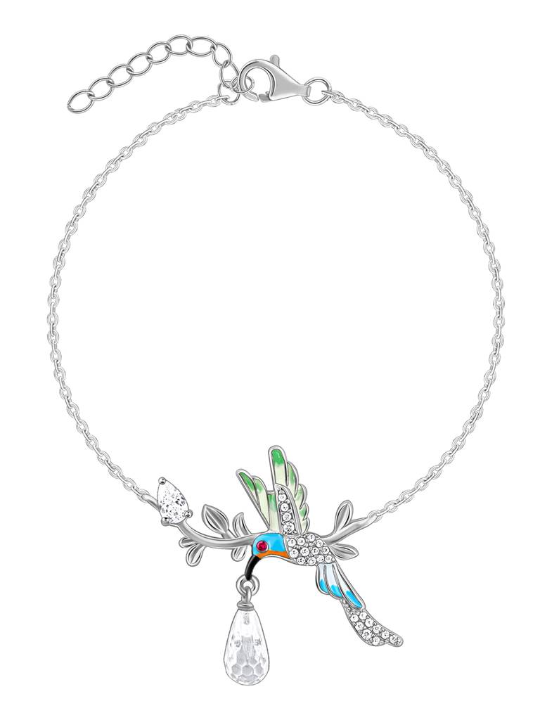 925 Silver Happy Bird Bracelet For Women : BR0997