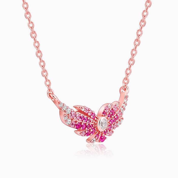 Giva 925 Silver Rose Gold Fly In Pink Set Of Four| Gifts For Women And Girls | With Certif : BR0999PD02412R01689ER02639