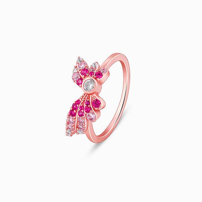 Giva 925 Silver Rose Gold Fly In Pink Set Of Four| Gifts For Women And Girls | With Certif : BR0999PD02412R01689ER02639