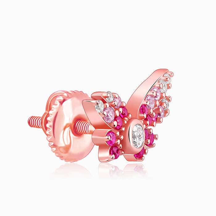 Giva 925 Silver Rose Gold Fly In Pink Set Of Four| Gifts For Women And Girls | With Certif : BR0999PD02412R01689ER02639