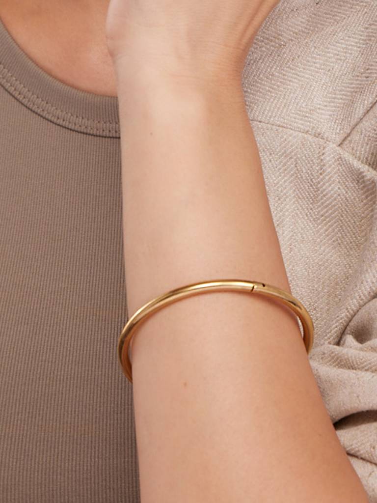 Stainless Steel Women'S Classic Gold Bangle Bracelet : BR127