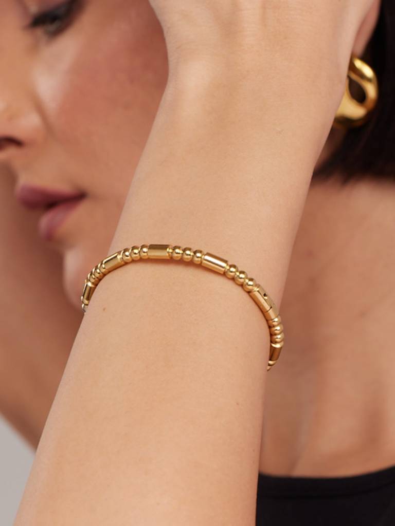 Women'S Golden Stream Bangle Bracelet : BR129
