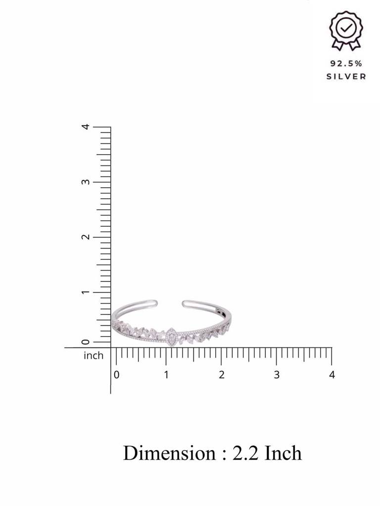 Sparkling Treasure Zircon Bangle Bracelet : BRBN103-S-NA