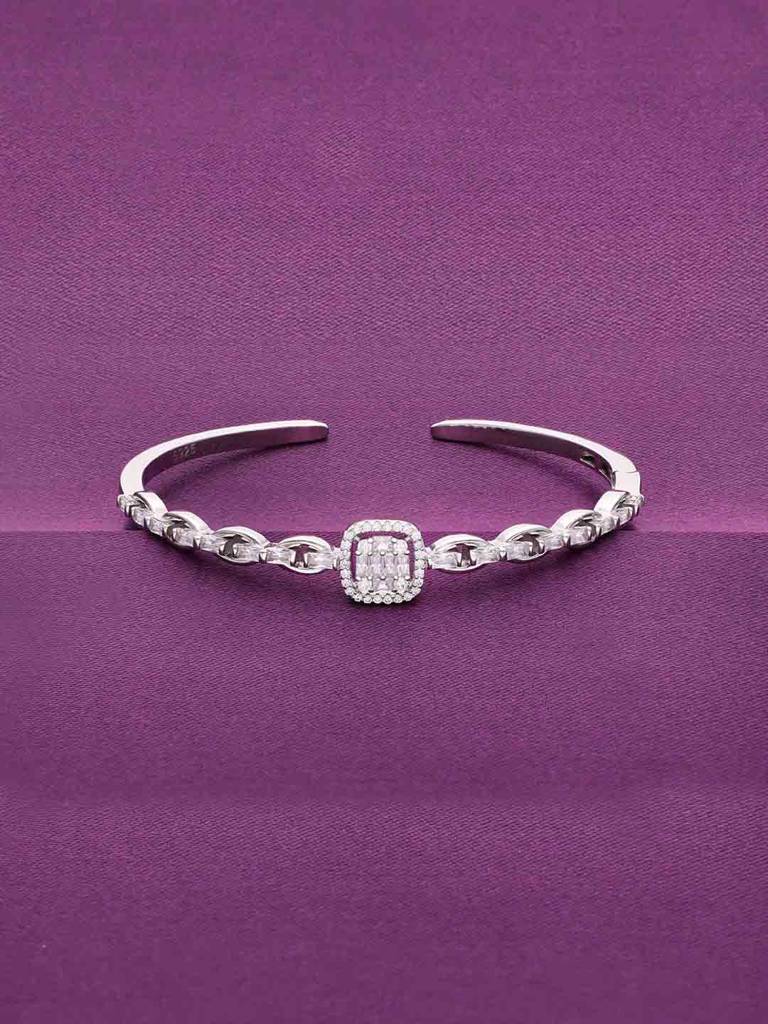Dazzling Droplets Zircon Bangle Bracelet : BRBN105-S-NA