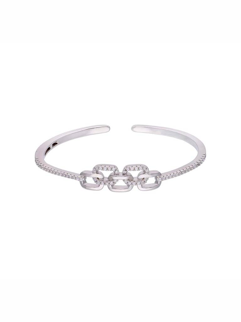 Stunning Intertwined Chain Bangle Bracelet : BRBN121-S-NA