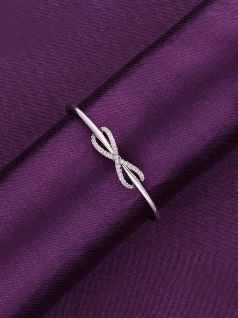 Classic Infinity Silver Bangle Bracelet : BRBN45-S-NA
