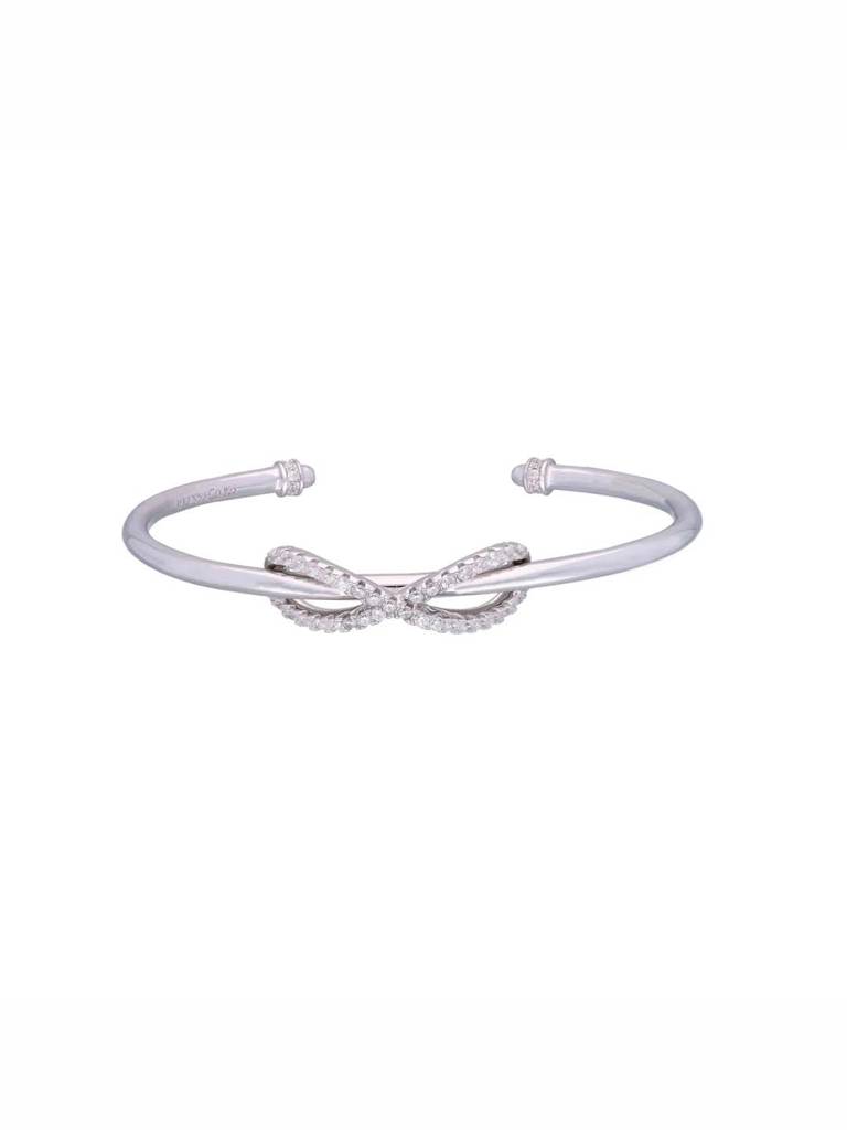 Classic Infinity Silver Bangle Bracelet : BRBN45-S-NA